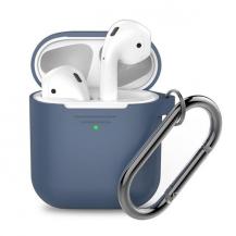 KeyBudz - PodSkinz KeyChain Silikon Fodral Dina Airpods - Kobaltblå