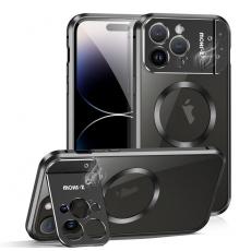 A-One Brand - iPhone 15 Pro Mobilskal Magsafe Aroma Kickstand - Svart