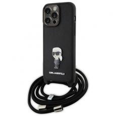 KARL LAGERFELD - Karl Lagerfeld iPhone 15 Pro Halsbandsskal Monogram Metal Pin