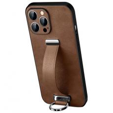 SULADA - SULADA iPhone 14 Pro Mobilskal Kickstand med Wristband - Brun
