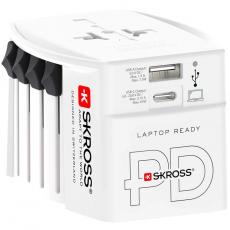 SKross - SKROSS World Adapter USB-A/USB-C - Vit