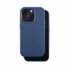 OEM - iPhone 15 Skal Mörkblått Läder MagSafe Skyddsfodral