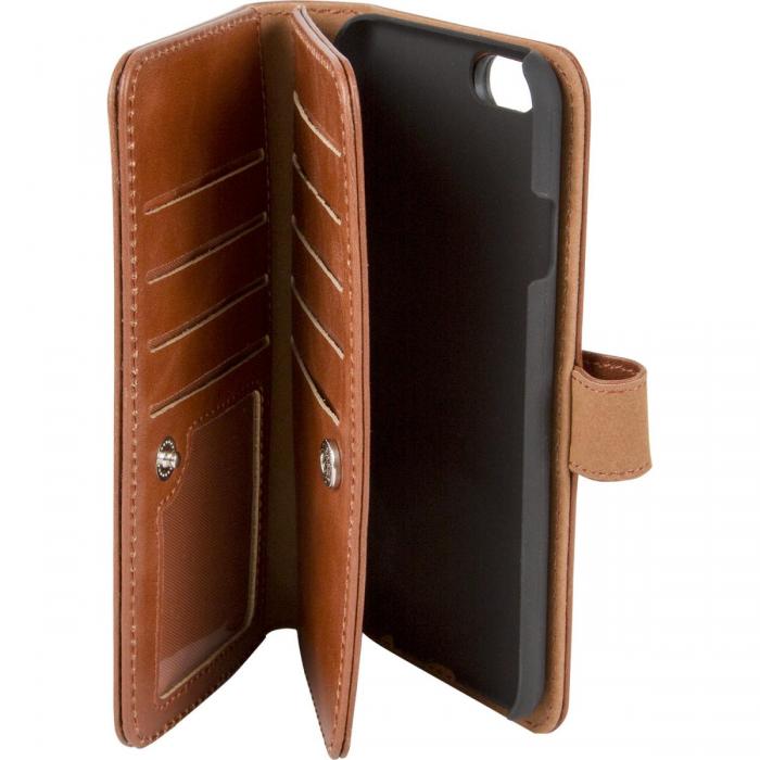 UTGATT5 - Champion Dubbel Wallet fodral fr iPhone 6/6S - brun