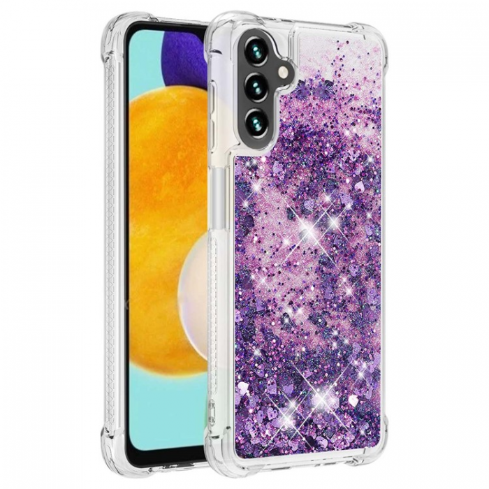 A-One Brand - Galaxy A34 5G Mobilskal YB Quicksand Glitter TPU - Lila
