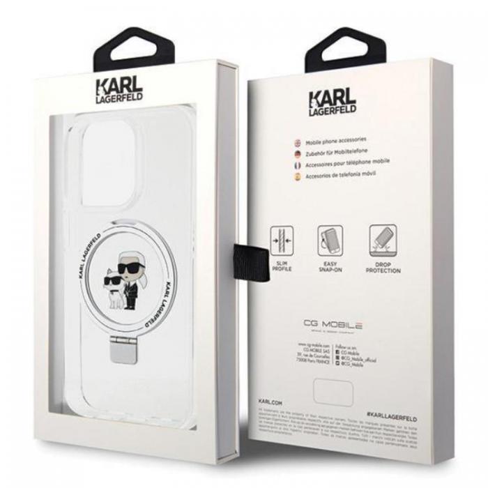 KARL LAGERFELD - Karl Lagerfeld iPhone 13 Pro Max Mobilskal MagSafe Ringstll