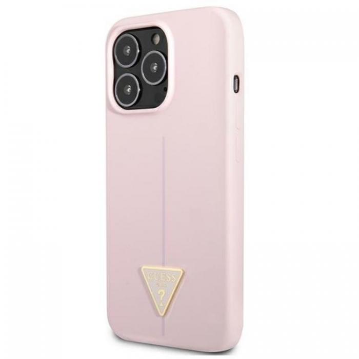 Guess - Guess iPhone 13 Pro Max Skal Silicone Triangle - Lila
