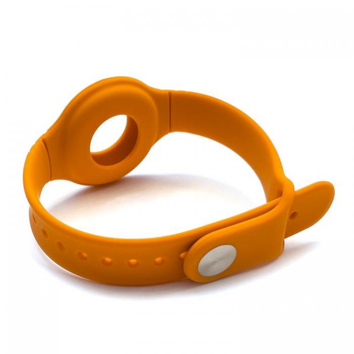 A-One Brand - Silicone Flexible Wrist Band Apple AirTag - Orange