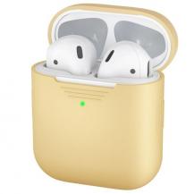 KeyBudz - PodSkinz - Skyddande silikonfodral för dina Airpods - Pastelgul
