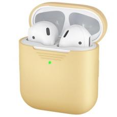 KeyBudz - PodSkinz - Skyddande silikonfodral för dina Airpods - Pastelgul