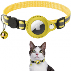 A-One Brand - Airtag Skal Cat Collar med Breakaway Bell - Gul