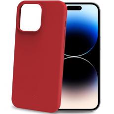 Celly - Celly iPhone 15 Pro Mobilskal Cromo Soft Rubber - Röd