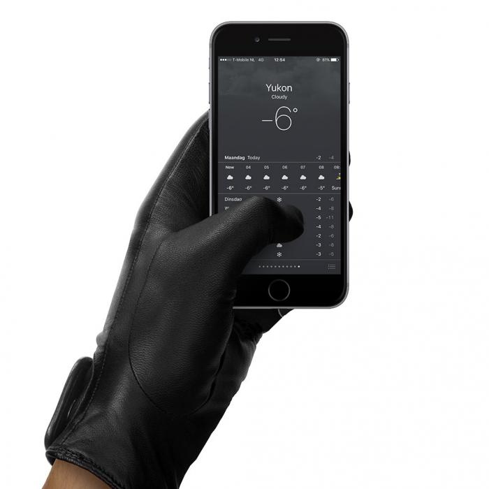 UTGATT5 - Mujjo Leather Touchscreen Gloves, Lyxiga touchvantar av lder, Size 8,5