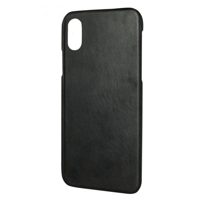 UTGATT1 - Essentials Copenhagen Leather Cover till iPhone XS / X - Svart