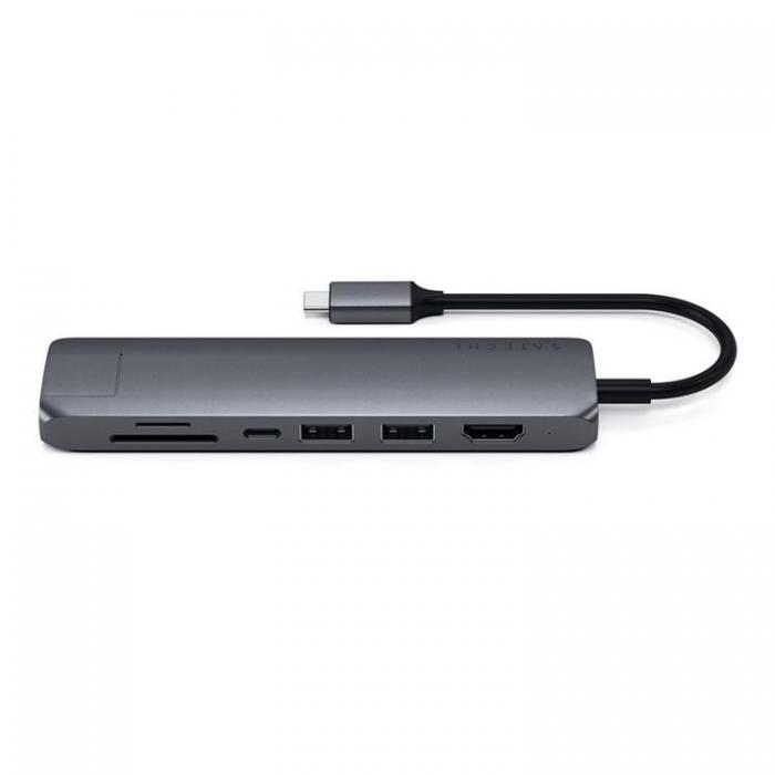 UTGATT1 - Satechi USB-C MultiPort Ethernet - HDMI, USB - Space Gr