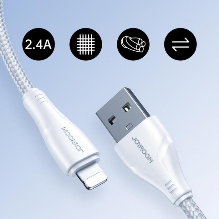 Joyroom - Joyroom Surpass USB Till Lightning Kabel 3 m - Vit