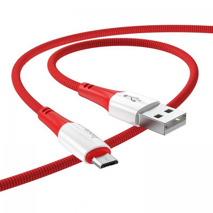 UTGATT1 - Hoco Ferry Micro USB Kabel 1m - Rd
