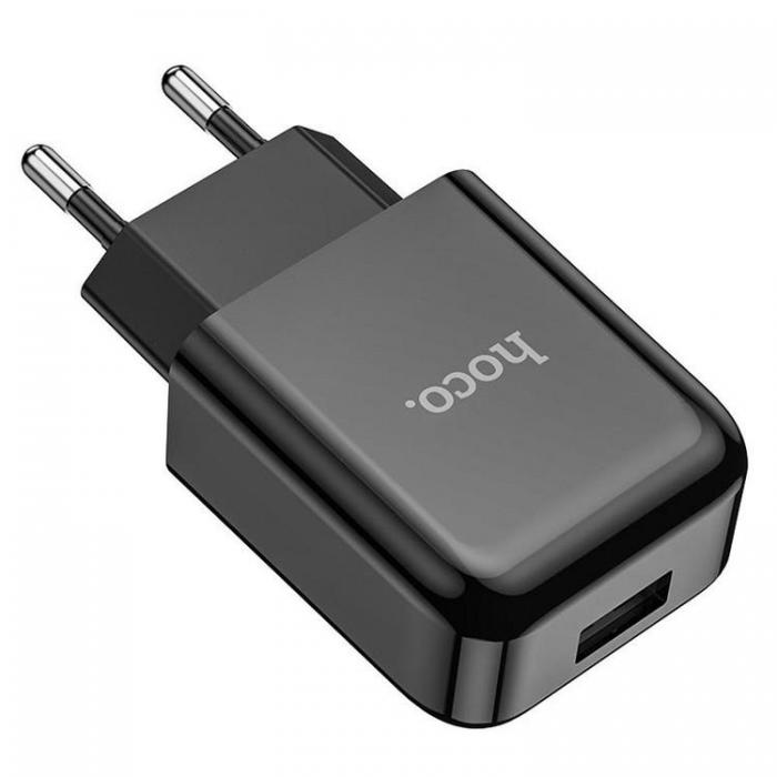Hoco - Hoco Vggladdare Adapter USB-A - Svart