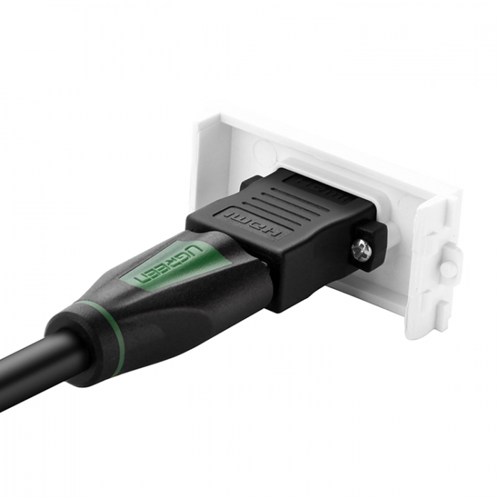 Ugreen - Ugreen panel med HDMI-kontakt rak - Vit