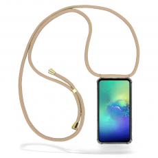 CoveredGear-Necklace - Boom Galaxy S10e mobilhalsband skal - Beige Cord