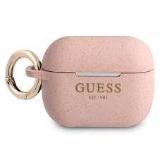 Guess - Guess Silicone Glitter Skal AirPods Pro - Rosa