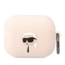 KARL LAGERFELD - Karl Lagerfeld AirPods Pro Skal Silicone Karl Head 3D - Rosa