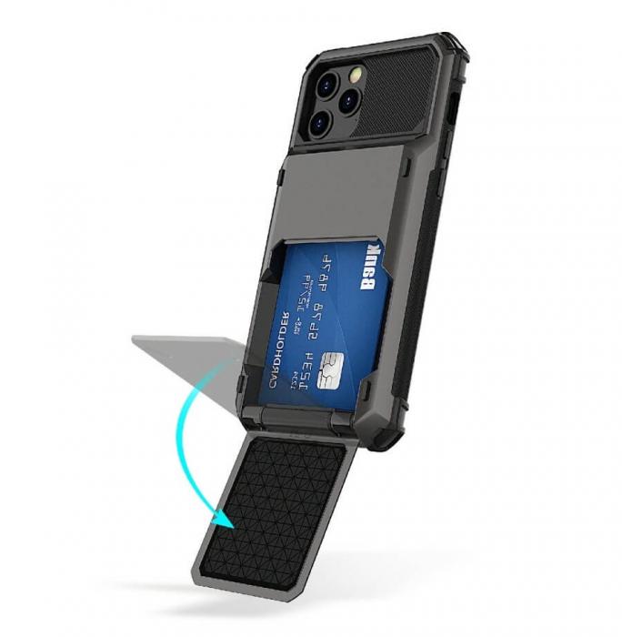 A-One Brand - Flip Mobilskal med Kortplatser till iPhone 13 Mini - Svart