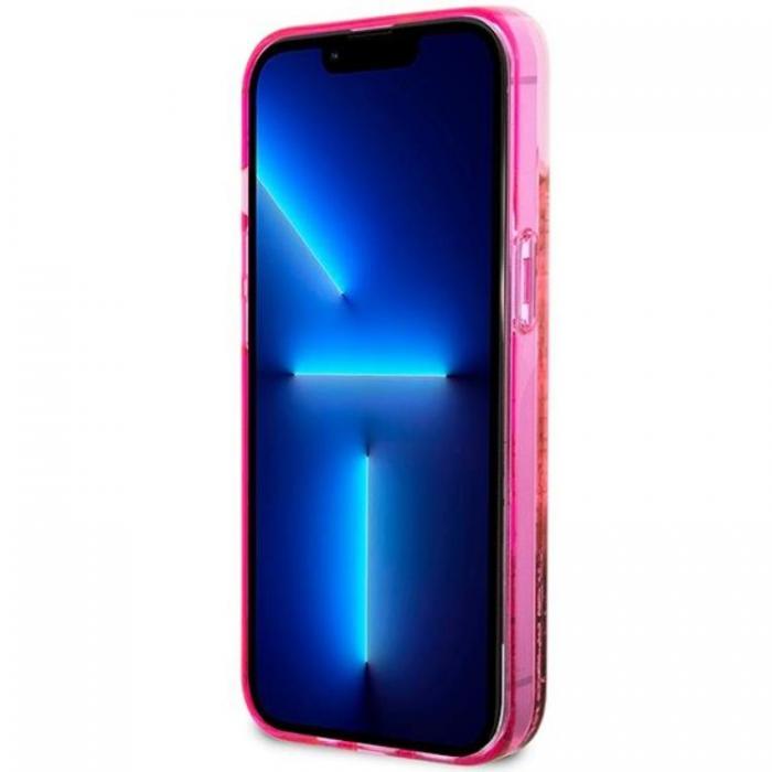 Guess - Guess iPhone 14 Mobilskal Liquid Glitter 4G - Rosa