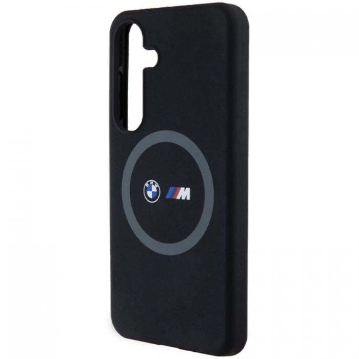 BMW - BMW Galaxy S24 Mobilskal Magsafe M Silikon Printed Ring - Svart