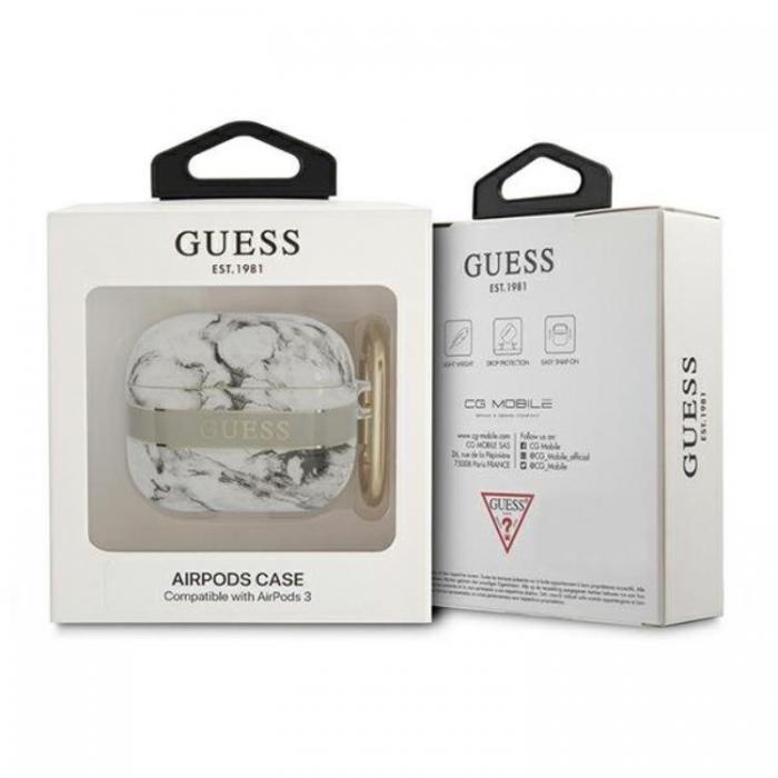 Guess - Guess Airpods 3 Skal Marble Strap Collection - Gr