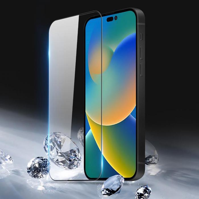 UTGATT5 - Dux Ducis iPhone 14 Pro Skrmskydd i Hrdat Glas 10D - Svart