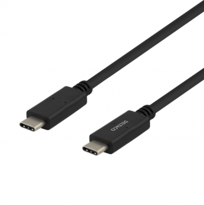 UTGATT1 - Deltaco USB-C till USB-C Kabel 3m IF - Svart