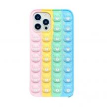 Fidget Toys - MultiColor Bear Faces Pop it Fidget Skal till iPhone 11