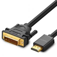 Ugreen - UGreen DVI 24+1 pin male HDMI male FHD Kabel adapter 1,5 m Svart