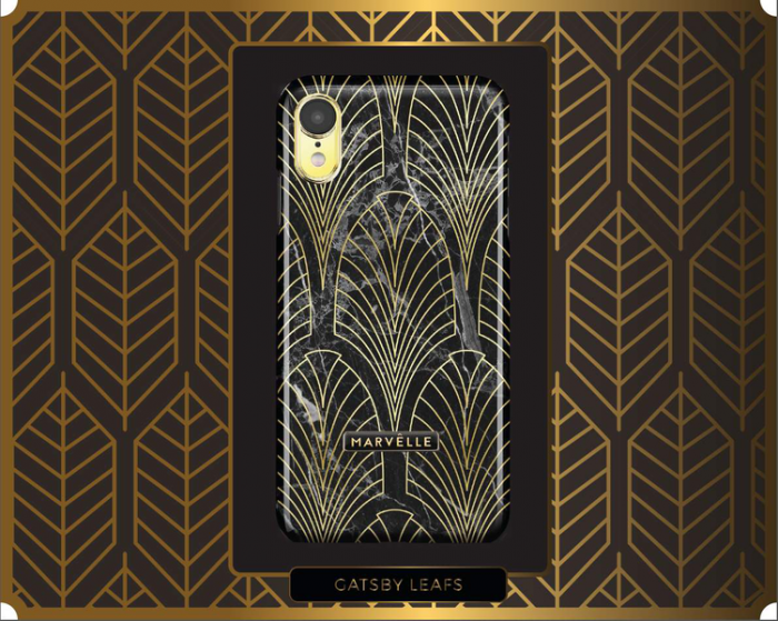 UTGATT4 - Marvlle iPhone XR Magnetiskt Skal - Gatsby Golden Leaves