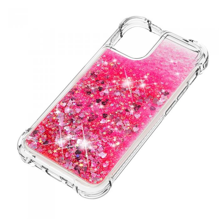OEM - Drop-Proof Glitter Sequins Skal till iPhone 13 Mini - Rosa