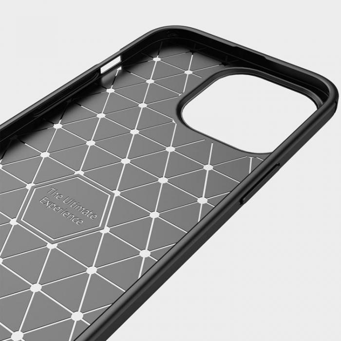 A-One Brand - iPhone 14 Pro Skal Carbon Fiber Texture - Svart