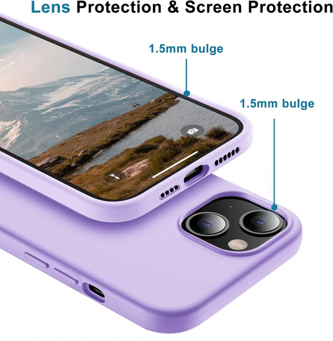 SiGN - SiGN iPhone 15 Mobilskal Liquid Silikon - Lavender