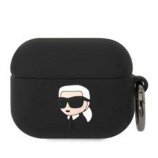 KARL LAGERFELD - Karl Lagerfeld AirPods Pro Skal Silicone Karl Head 3D - Svart