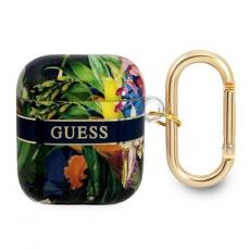 Guess - Guess AirPods Skal Flower Strap Collection - Blå