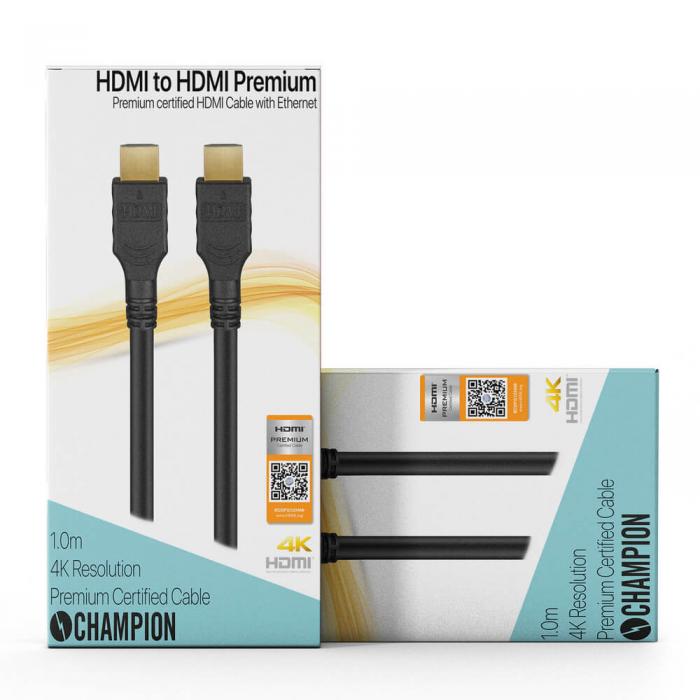 UTGATT5 - Champion HDMI-kabel Ha-Ha Premium 1.0m