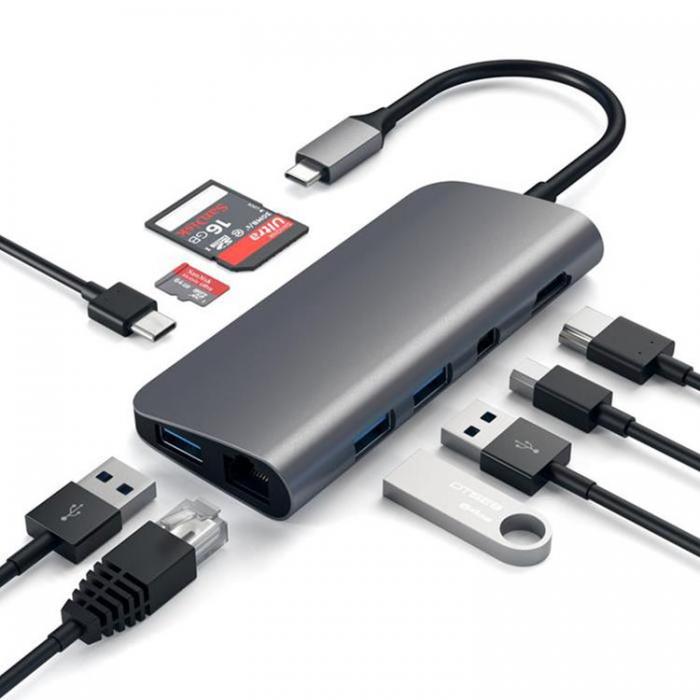 UTGATT1 - Satechi USB-C Multimedia Adapter 4K HDMI / Mini Displayport - Space Gr