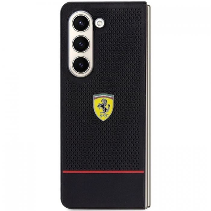 Ferrari - Ferrari Galaxy Z Fold 5 Mobilskal Perforated Line - Svart