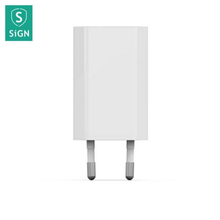 UTGATT1 - SiGN USB-C Laddare 1A, 1m - Vit