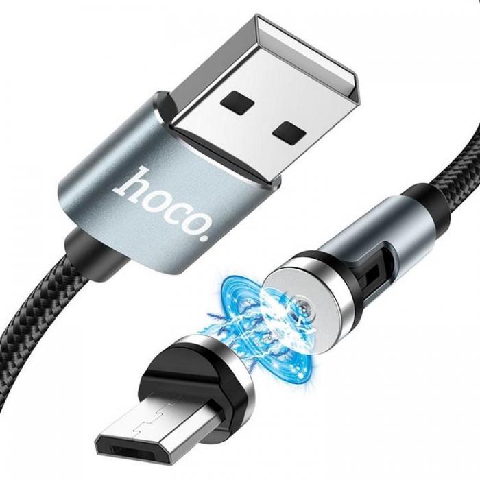 UTGATT1 - Hoco Magnetisk Micro USB Kabel 1.2m - Svart
