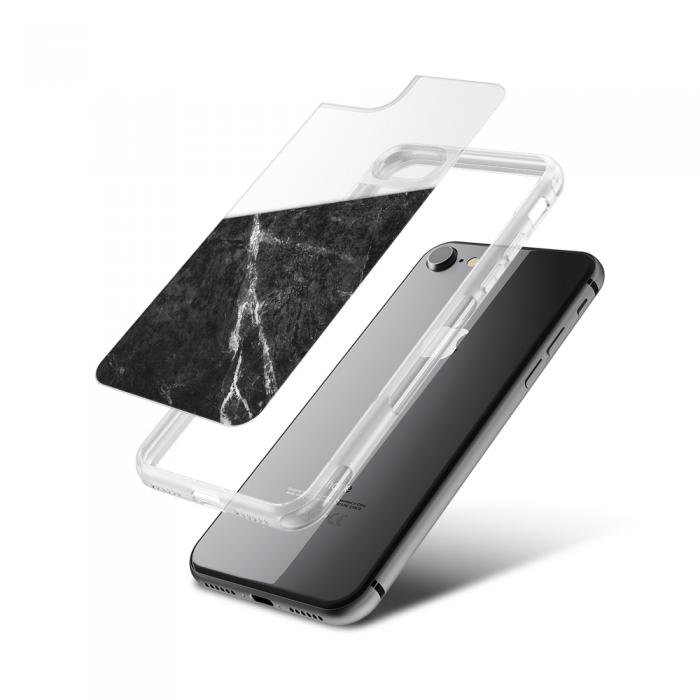 UTGATT5 - Fashion mobilskal till Apple iPhone 7 - Half marble black
