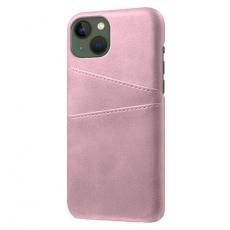 A-One Brand - iPhone 14 Plus Skal Korthållare PU Läder - Rosa Guld