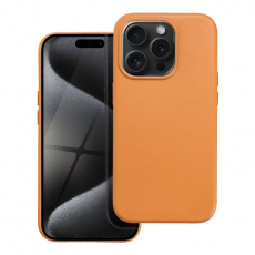A-One Brand - iPhone 15 Pro Mobilskal Magsafe Läder - Orange