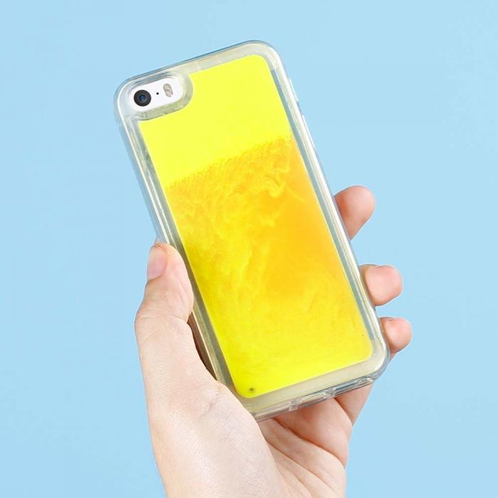 A-One Brand - Liquid Neon Sand skal till iPhone 5/5s/SE - Orange