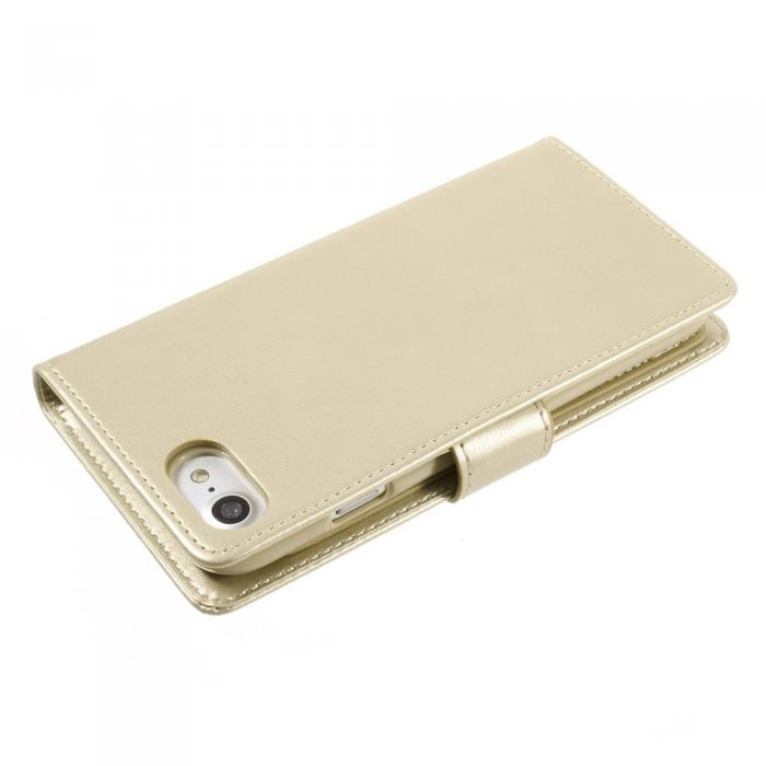 UTGATT5 - Mercury Rich Diary Plnboksfodral till iPhone 8/7 - Guld