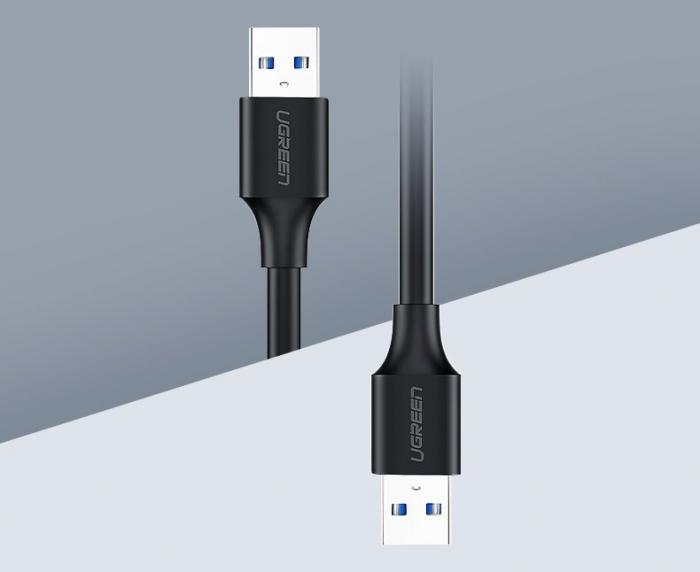 Ugreen - Ugreen USB 2.0 male USB 2.0 male Kabel 2 m Svart